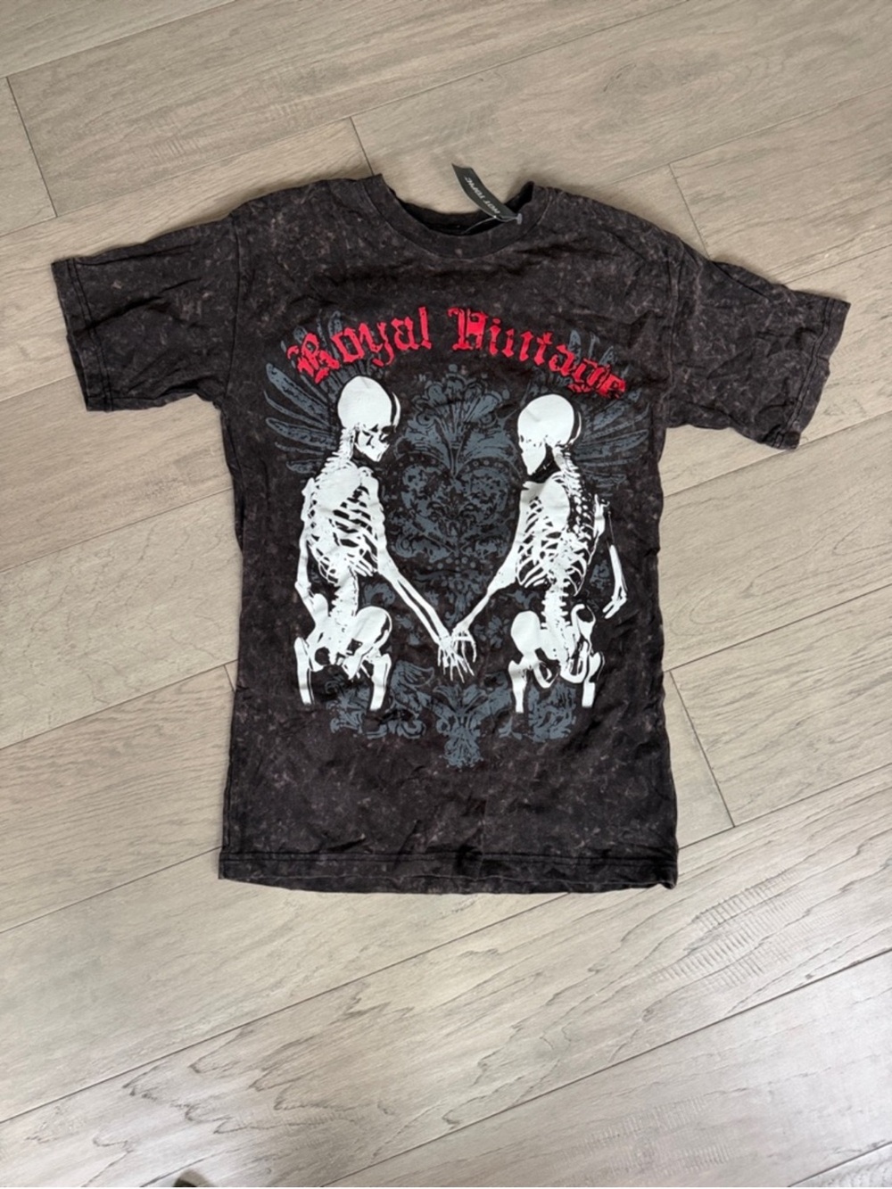 Black Graphic Skeleton Tee